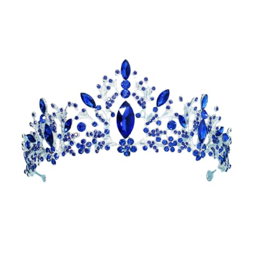 14 * 7 cm Kristallbrautkrone für Hochzeit Tiara Prinzessin Queen Crown Strass -Brautstirnband für Mädchen Frauen von JZFOACHR