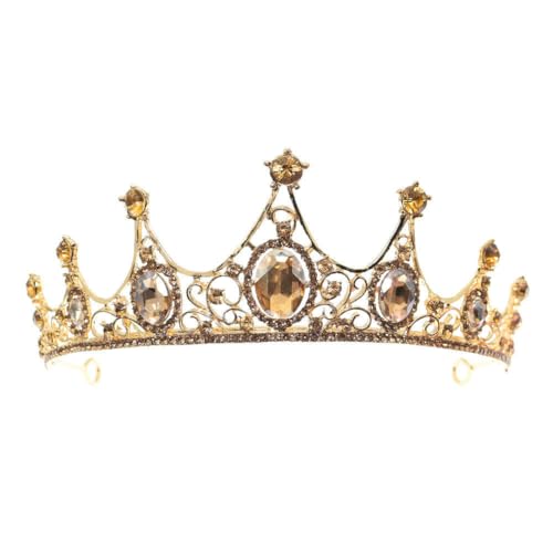 14 * 7 cm Kristallbrautkrone für Hochzeit Tiara Prinzessin Queen Crown Strass -Brautstirnband für Mädchen Frauen von JZFOACHR