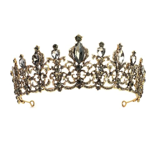 14 * 7 cm Kristallbrautkrone für Hochzeit Tiara Prinzessin Queen Crown Strass -Brautstirnband für Mädchen Frauen von JZFOACHR