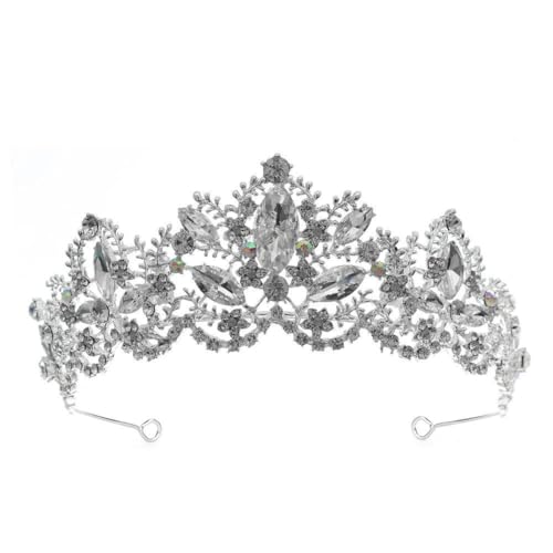 14 * 7 cm Kristallbrautkrone für Hochzeit Tiara Prinzessin Queen Crown Strass -Brautstirnband für Mädchen Frauen von JZFOACHR