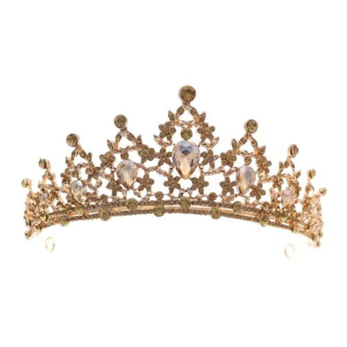 14 * 7 cm Kristallbrautkrone für Hochzeit Tiara Prinzessin Queen Crown Strass -Brautstirnband für Mädchen Frauen von JZFOACHR