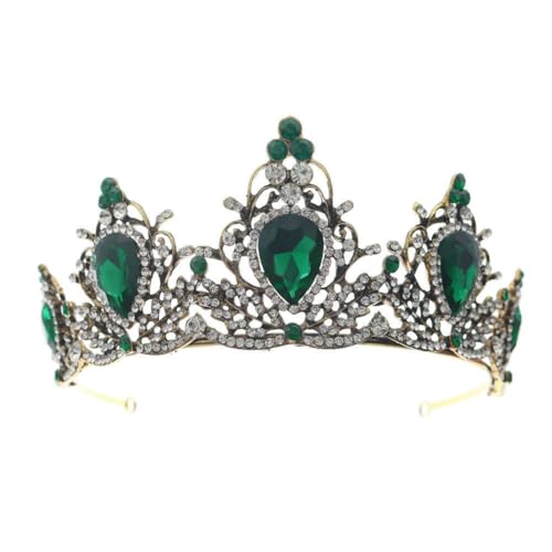 14 * 7 cm Kristallbrautkrone für Hochzeit Tiara Prinzessin Queen Crown Strass -Brautstirnband für Mädchen Frauen von JZFOACHR