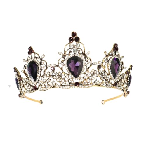 14 * 7 cm Kristallbrautkrone für Hochzeit Tiara Prinzessin Queen Crown Strass -Brautstirnband für Mädchen Frauen von JZFOACHR
