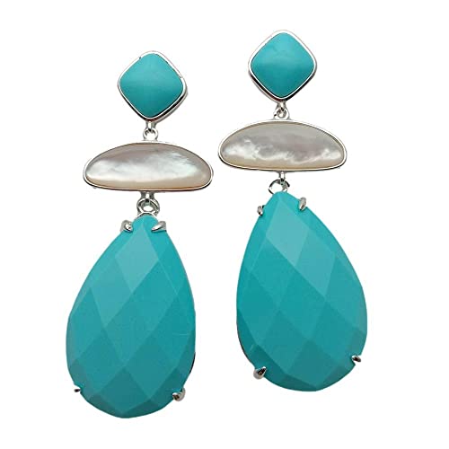 20x30mm weiße Mutter von Perle Long Drop -Stolzen Ohrringe Gold plattiert Schmuck für Frauen von JZFOACHR