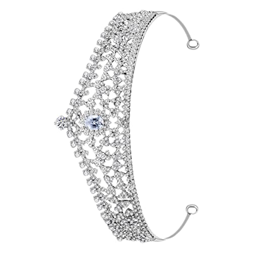 Brautkronhaarzubehör Strauchsteine Kopfstück Braut Kopfstücke für Hochzeit Braut Stirnband Geburtstagsrisire Crystal Tiara Prinzessin Tiara Trendy Crown Stylish Tiara Prinzessin von JZFOACHR