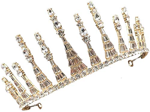 Bridal Tiara Hochzeit Kronhochzeit Kopfkleid Mädchen Geburtstag Krone Feen Haare Kron Schmuck Haar Accessoires von JZFOACHR