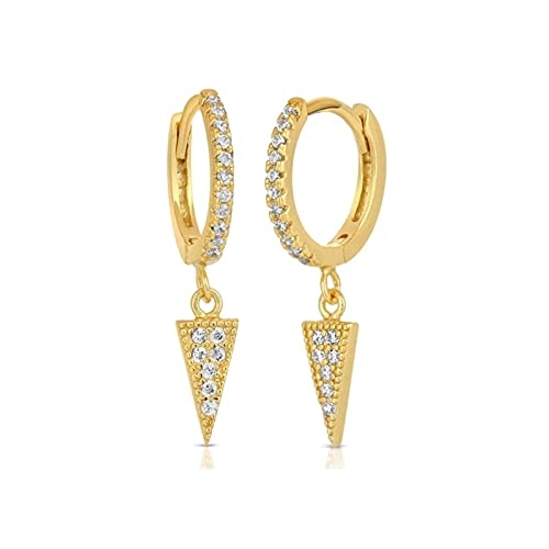 Drop -Ohrringe für Frauen Dreieck Zirkon Diamant Anhänger Piercing Ohrring Ohrungen Schmuck Pendientes von JZFOACHR