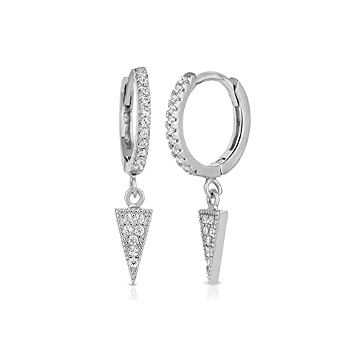 Drop -Ohrringe für Frauen Dreieck Zirkon Diamant Anhänger Piercing Ohrring Ohrungen Schmuck Pendientes von JZFOACHR