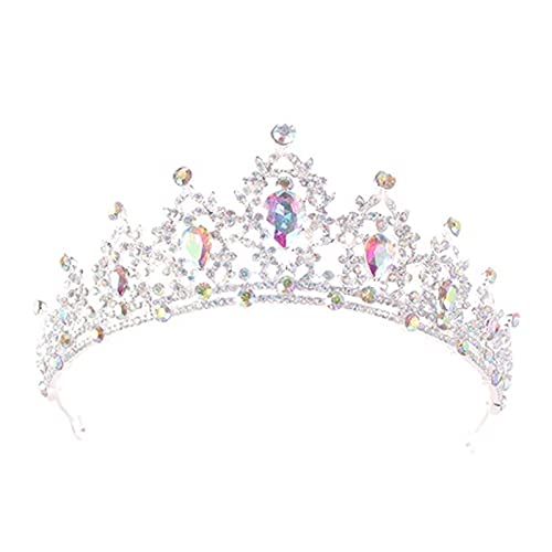 Gold Brautkrone Kristall Hochzeit Haarzubehör Bridal Tiara Noble Gold Tiara Strassstein Brautkronen Hochzeit Kopfschmuck von JZFOACHR