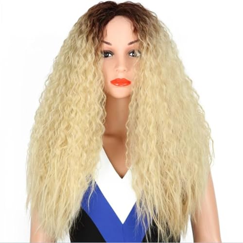 Haarpflege 70 cm/27,5'Blonde Perücke für Frauen wellige Perücke Frauen Perücken geschichtete synthetische Haar Perücke hitzebeständige Haare natürliche Perücken von JZFOACHR