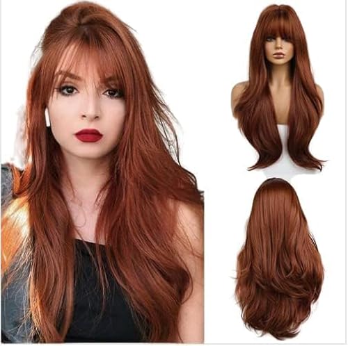 Haarpflege lange Perücken mit Pony Curly Synthetic Layered Curly Blonde Perücken für Frauen Mode klassische natürliche synthetische Hitze natürliche Perücken von JZFOACHR