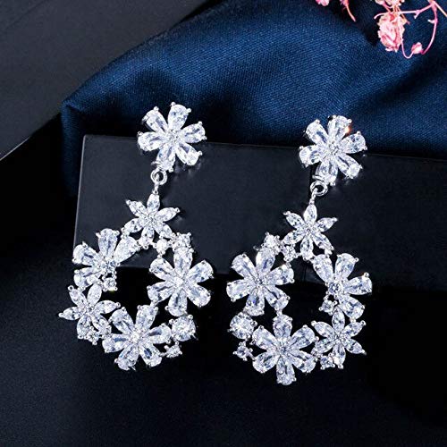 High -End -Frauen Kostüm Schmuck blühende Blume gelbe lila Kubikzirkonia Kristall Big Long Ohrringe High -End -Frauen Kostüm Schmuck blühende Blume gelbe lila Kubikzirkonia Kristall Big Long Ohrringe von JZFOACHR