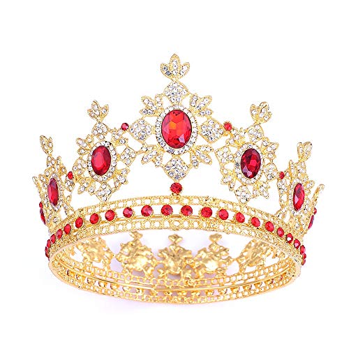 Hochzeit Brauttiaras Tiara Crown Birthday Crown für Frauen Juwely Beauty Contest Geburtstag Braut Prom Pageant Queen Crown (Farbe: Grün Größe: 13x8,3 cm) von JZFOACHR