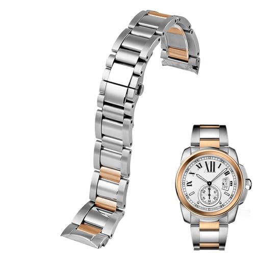 JZFOACHR 23mm Metal Watch Armbänder Männer Edelstahl Watchbänder Mode Frauen Uhrengurtband für Fit Accessoires von JZFOACHR