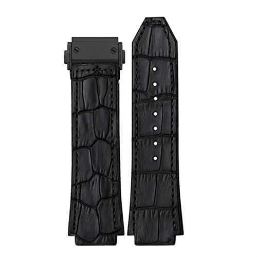 JZFOACHR 25 * 19mm echter Kuhleder Gummi -Uhrband für die klassische Fusion Universe -Serie Männer Belt Watch Band Butterfly Buckl von JZFOACHR