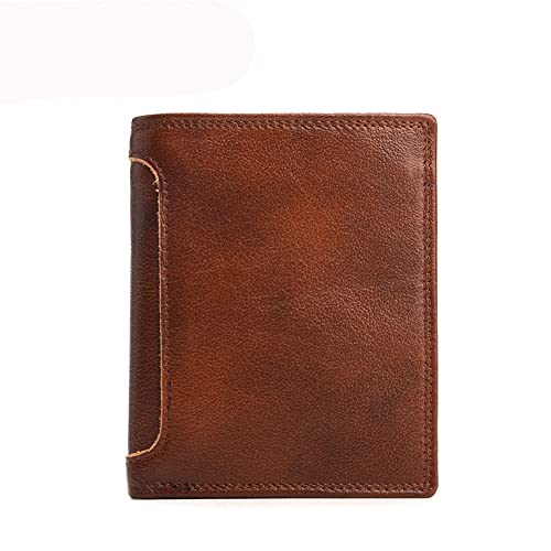 JZFOACHR Brieftasche, 1 Stück Herren Brieftasche Retro Horizontale Brieftasche Geschäfte Casual Wallet Short Wallet (B 12 * 10 * 2 cm) von JZFOACHR