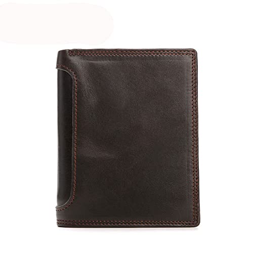 JZFOACHR Brieftasche, 1 Stück Herren Brieftasche Retro Horizontale Brieftasche Geschäfte Casual Wallet Short Wallet (B 12 * 10 * 2 cm) von JZFOACHR