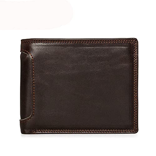 JZFOACHR Brieftasche, 1 Stück Herren Brieftasche Retro Horizontale Brieftasche Geschäfte Casual Wallet Short Wallet (B 12 * 10 * 2 cm) von JZFOACHR