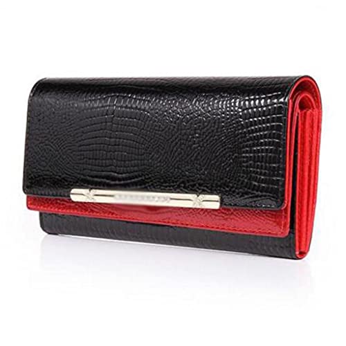 JZFOACHR Brieftasche, Frauen mit Multi-Card-Slot-Kupplung Long Wallet-Telefontasche mit großer Kapazität (A 19 * 10 * 4,2 cm) von JZFOACHR