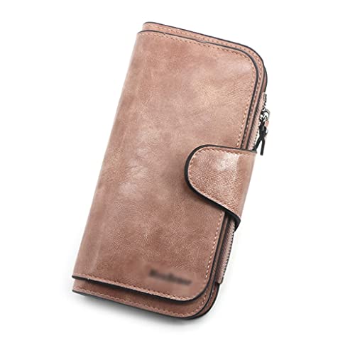 JZFOACHR Brieftasche, Frauenbrieftasche aus Lederbrieftaschen dreifache Frauenboren Mobile Geldbörse weibliche Münzen Geldbörse (c 19 * 10 * 2 cm) von JZFOACHR