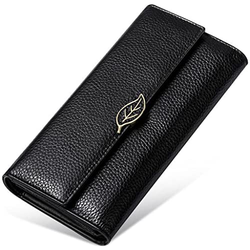 JZFOACHR Brieftasche, Litschi -Muster Brieftasche für Frauen langes Lederblatt Frauen Brieftasche (A 19 * 10 * 3) von JZFOACHR