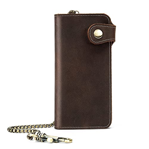 JZFOACHR Brieftasche, Männer Brieftasche Retro Multi-Karten-Position vertikaler Kupplung Multi-Karten-Position Wallet Clutch-Tasche (A 18 * 9 * 1 cm) von JZFOACHR