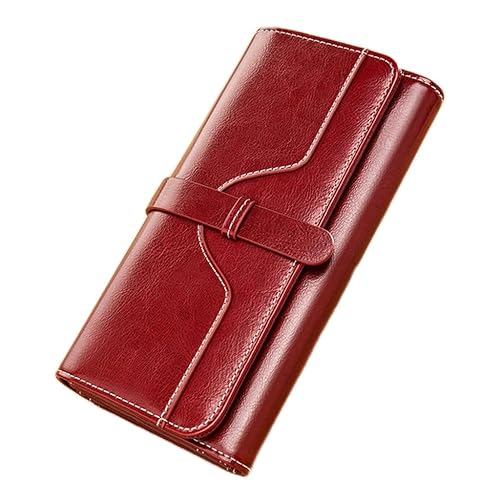 JZFOACHR Brieftasche Frauen Brieftaschenmünze Teile Teilen Brieftasche weibliche Kartenhalter Langes Lady Clutch (D 19 * 10 * 3 cm) von JZFOACHR