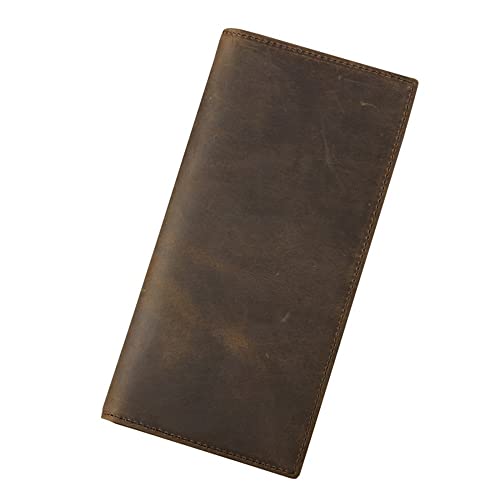 JZFOACHR Brieftaschen, 1 Stück Geschäft lang Männer Brieftasche Retro handgefertigt Multi-Card Wallet Casual Business Wallet (A 18 * 9 * 2m) von JZFOACHR