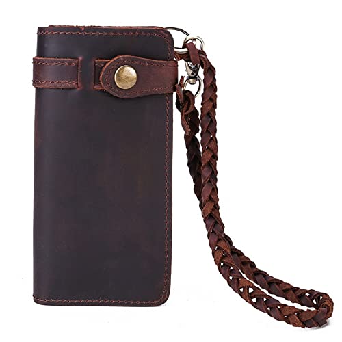 JZFOACHR Brieftaschen, 1 Stück Herren Brieftasche Langes Anti-Diebstahl-Clutch-Tasche Retro Brieftasche Business Wallet Herrenbeutel (B 18 * 2 * 9 cm) von JZFOACHR