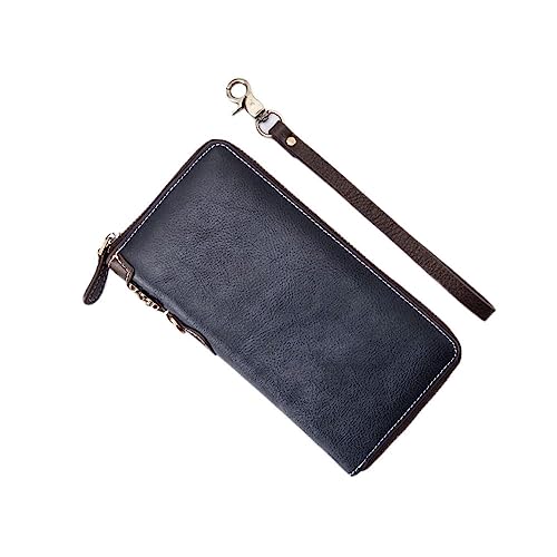 JZFOACHR Brieftaschen, 1 Stück Vintage Herren Brieftasche Langes Reißverschlusskupplung großer Kapazitätsgeschäftsbrieftasche (EIN 20 * 10 * 2 cm) von JZFOACHR