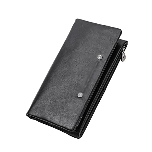 JZFOACHR Brieftaschen, Brieftasche Frauen Klemme große Kapazität Frau Lang Geldbeutel Reißverschluss Pocket Card Holder Freizeit Damen Brieftaschen (B 20 * 10 cm) von JZFOACHR