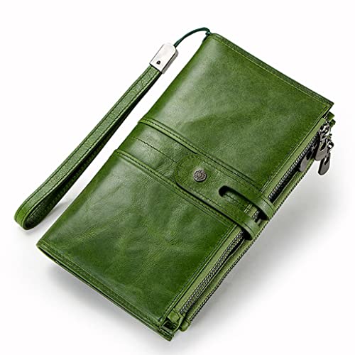 JZFOACHR Brieftaschen, Brieftaschen Reißverschluss -Gurtmünzen Geldbörse Frau Langes Brieftasche für Frauen Hasp -Designkartenhalter Telefonbeutel (eine 20 * 12 * 3 cm) von JZFOACHR