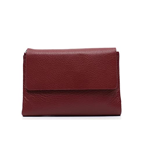 JZFOACHR Brieftaschen, Frauen Triufold Short Wallet Card Halter Einfaches Design Soft Multi -Taschen -Geldbeutel Geldbeutel (C 13,5 * 9 * 1,5 cm) von JZFOACHR