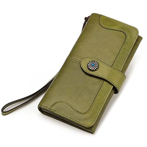 JZFOACHR Brieftaschen, Frauenbüro Lady Long Tasche Clutch Reißverschluss Business Wallet Bag Card Halter großer Kapazitätsbrieftasche (18 * 9,5 * 3 cm) von JZFOACHR