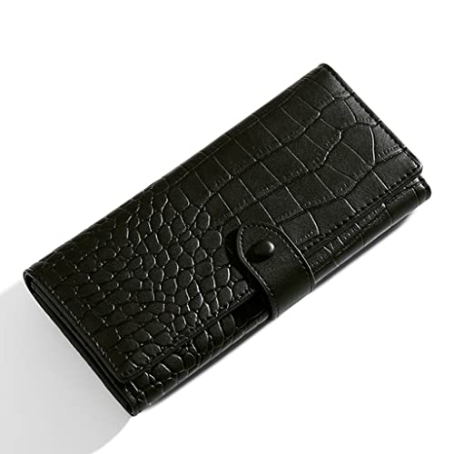 JZFOACHR Brieftaschen, Lange Geldbörsen Frauen weiche PU Leder -Kartenhalter für weibliche Brieftaschen Ladies Geldbörse (d 19 * 9,3 * 3) von JZFOACHR