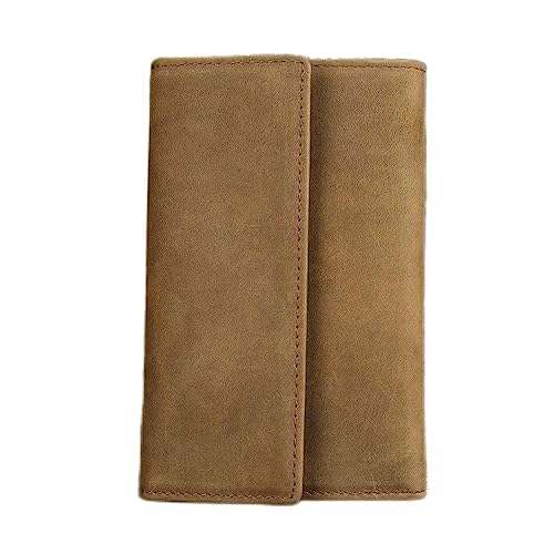 JZFOACHR Brieftaschen, Retro Herren Brieftasche Business Brieftasche handgefertigt mittel- und Langer dreifacher Bill Wallet (B 15 * 10 * 3M) von JZFOACHR