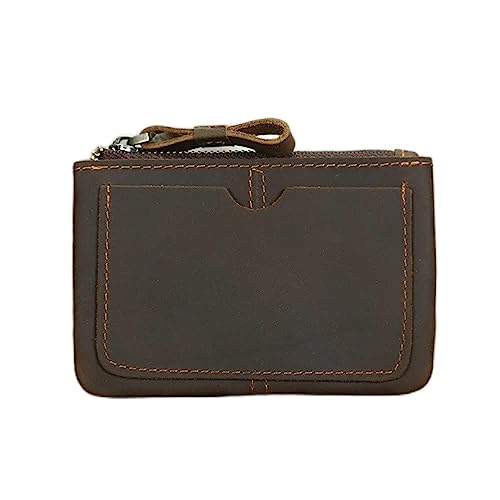 JZFOACHR Brieftaschen, Retro -Münzholzünder -Geldbörse Kleiner Brieftaschen Mini Kurzzipper Kartenhalter Brieftasche Ultra dünn (c 11 * 7 * 1 cm) von JZFOACHR