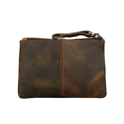JZFOACHR Brieftaschen, Retro -Münzholzünder -Geldbörse Kleiner Brieftaschen Mini Kurzzipper Kartenhalter Brieftasche Ultra dünn (c 11 * 7 * 1 cm) von JZFOACHR