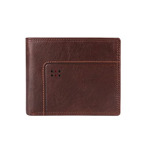 JZFOACHR Brieftaschen, handgefertigte Männer-Diebstahl-Diebstahl-Swipe Multi-Card-Brieftasche Herrengeschäftsbrieftasche (9 * 12 ** 2 cm) von JZFOACHR