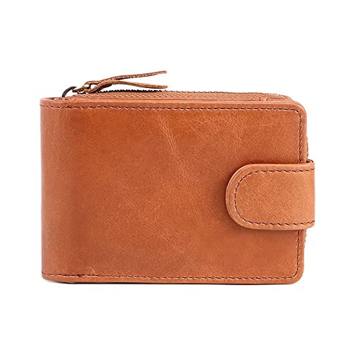 JZFOACHR Brieftaschen, multifunktionaler Kartenhalter großer Kapazitätskartenhalter Retro Wallet Reißverschluss-Coin-Beutel (B 12 * 8 * 3 cm) von JZFOACHR