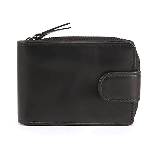 JZFOACHR Brieftaschen, multifunktionaler Kartenhalter großer Kapazitätskartenhalter Retro Wallet Reißverschluss-Coin-Beutel (B 12 * 8 * 3 cm) von JZFOACHR