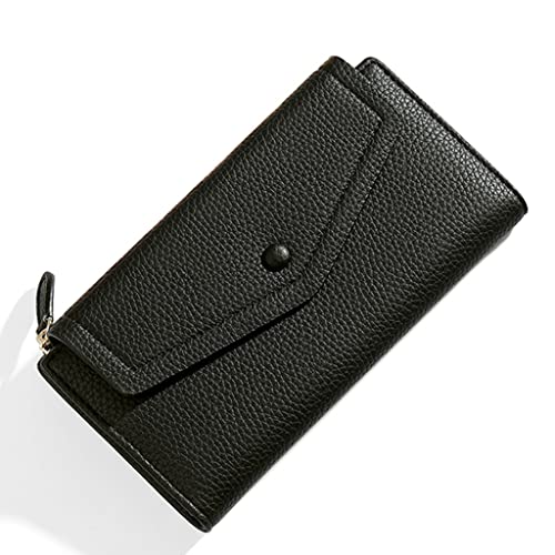 JZFOACHR Brieftaschen, ungezwungene Lange Brieftaschen für Frauen weiche PU -Leder -Brieftaschen Ladies beliebte Kartenhalterinnen weibliche Geldbörsen (c 19.2 * 10,2 * 3cm) von JZFOACHR