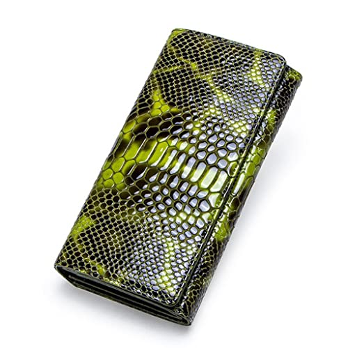 JZFOACHR Brieftaschen, weibliche Münzholzbinder Leder Langes Frauen Brieftaschen -Telefon Geldbörsen für Mädchenkarteninhaber Kupplung Geldbeutel (B 19 * 10 cm) von JZFOACHR
