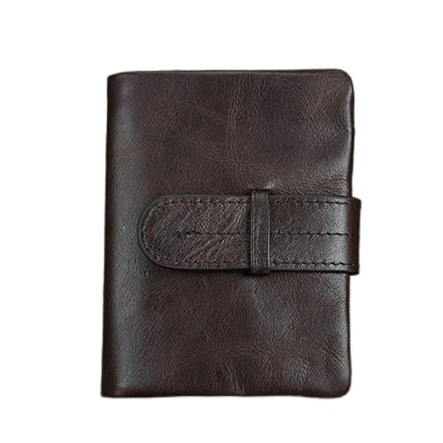 JZFOACHR Brieftaschen, weiches Leder Retro Alter Brieftasche Herren zweifache Brieftasche Long Wallet Women's Wallet Short (A 11 * 9 * 2 cm) von JZFOACHR