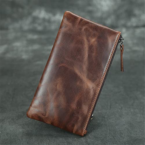 JZFOACHR Brieftaschen für Männer, 1 Stück handgefertigtes Gelegenheitsbeteiligung mit Langer Kapazität Langer Kapazität Kupplungsbeutel Slim Wallet Bag Card Halter (c 19 * 1 * 10 cm) von JZFOACHR