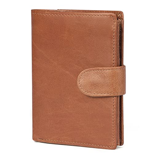 JZFOACHR Echte Ledertasche für Männer Brieftasche RFID Anti -Diebstahl Clutch Bag Multi -Card -Taschen Geldbörse Münzbrieftasche, braun, eine Größe von JZFOACHR