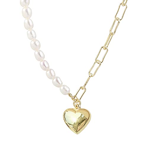 JZFOACHR Frauen Halsketten Boutique Anhänger 925 Elegante Liebe Perle Asymmetrische CFOR Fashion Party Choker Schmuck für Frauen/Farbe JZFOACHR Frauen Halsketten Boutique Anhänger 925 Elegante Liebe Perle Asymmetrische CFOR Fashion Party Choker Schmuck für Frauen/Farbe von JZFOACHR
