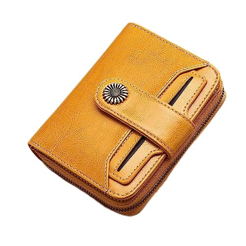 JZFOACHR Frauen Kurzer Retro -Brieftasche echter Leder Quaste Queper Zipper HaSP Mini Coin Geldbörse Hörhalter Telefon Geldbeutel weibliche kleine Kupplung, Gepäck (a) von JZFOACHR