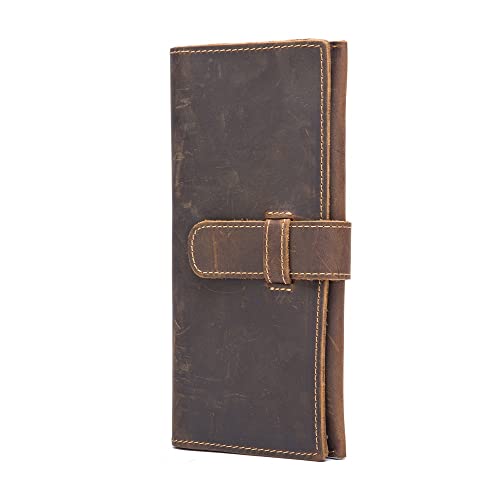 JZFOACHR Handgefertigte Retro-Brieftasche Top-Schicht Lange Wallet Multi-Card-Brieftasche Clutch-Tasche Männer ， A-19 * 9 * 1 cm von JZFOACHR