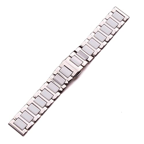 JZFOACHR Handgelenksbänder 16mm 18 mm 20 mm Uhrenstreifen Edelstahl Armband Mittelkeramik Uhrenzubehör Uhrenbandband für Männer Dame JZFOACHR Handgelenksbänder 16mm 18 mm 20 mm Uhrenstreifen Edelstahl Armband Mittelkeramik Uhrenzubehör Uhrenbandband für Männer Dame von JZFOACHR